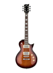 ESP LTD EC-256FM Electric Guitar, Roasted Jatoba Fingerboard, Dark Brown Sunburst