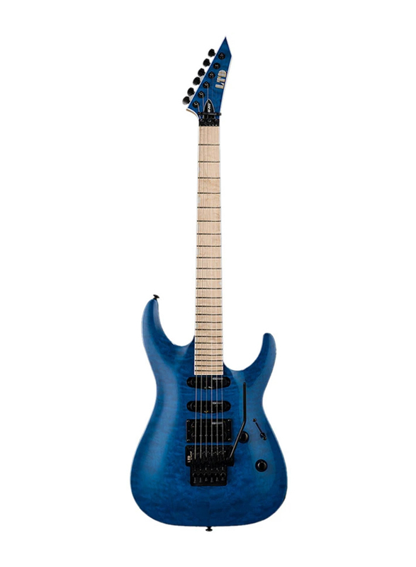 

ESP LTD MH-203QM Electric Guitar with Floyd Rose, Roasted Jatoba Fingerboard, See Thru Blue