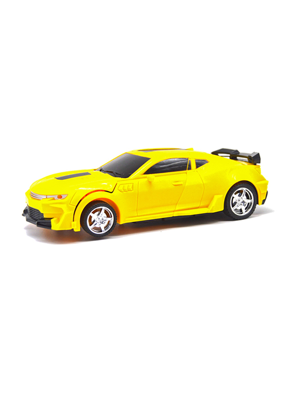 

Weiya 360° Drifting 2.4GHz Transform Robot Model Remote Control Racing Car with One Button Transformation, 1: 18 Scale, Yellow, Ages 3+