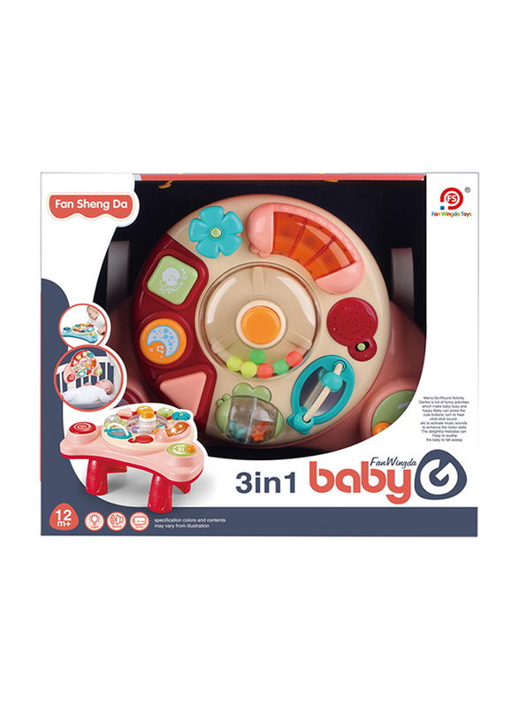

Fan Sheng Da 3-in-1 Musical Learning Baby Study Table, Pink