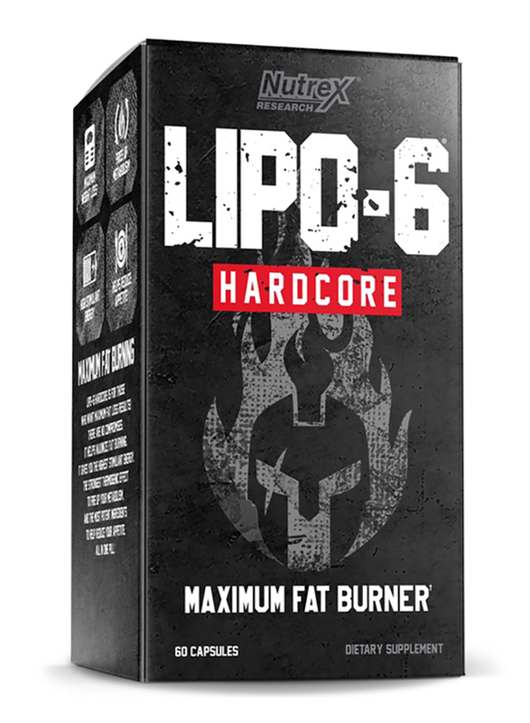 

Nutrex Lipo-6 Hardcore Dietary Supplement, 60 Capsules, Regular