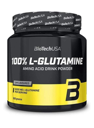 Biotech USA 100% L-Glutamine Amino Acid Drink Powder, 500g, Regular