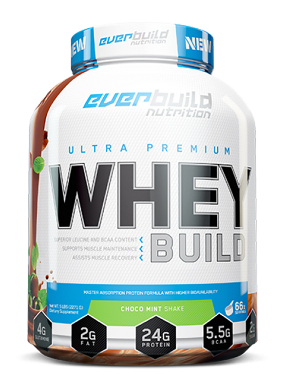 

Everbuild Nutrition Ultra Premium Whey Build Shape, 5 Lbs, Choco Mint