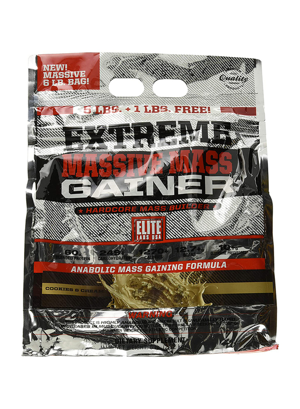 

Elite Labs Usa Exterme Mass Gainer Hardcore, 2.72 Kg, Chocolate