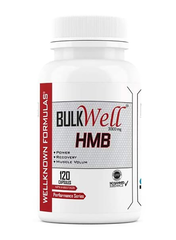 

Wellknown Formulas Bulkwell HMB, 120 Capsules, Regular