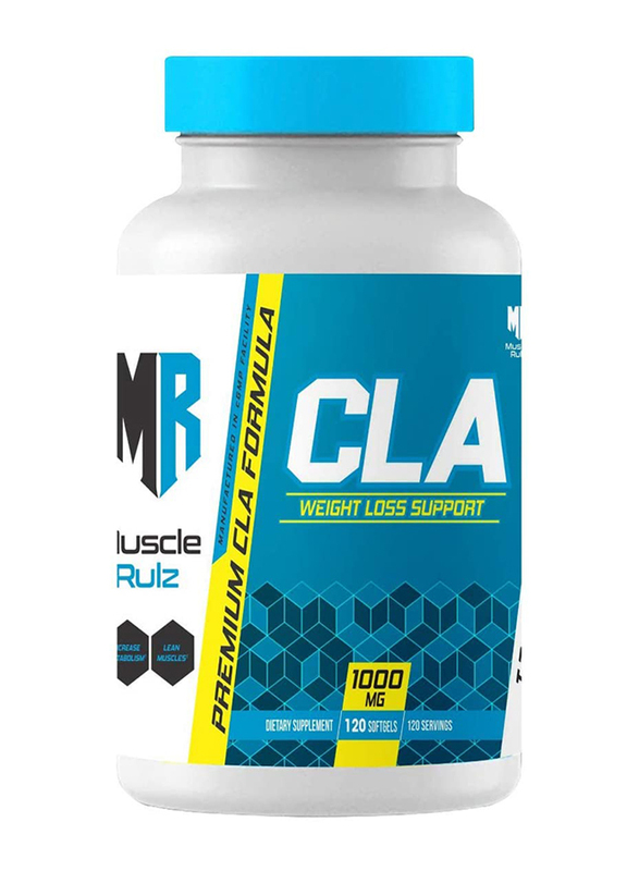 

Muscle Rulz CLA Dietary Supplement, 1000mg, 120 Soft Gels, Regular