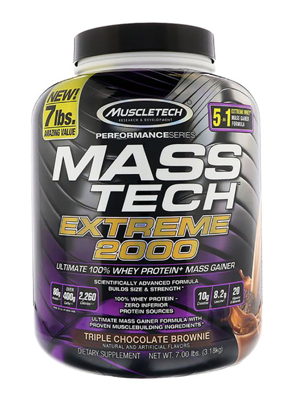 

Muscle Tech Mass Tech Extreme 2000, 3.18 Kg, Triple Chocolate Brownie