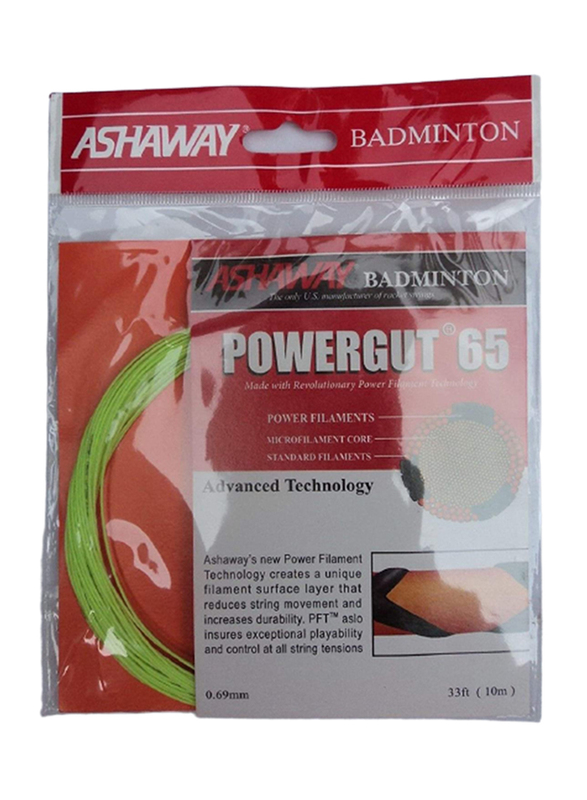 

Ashaway Power Gut 65 Badminton String, 0.69mm, Green