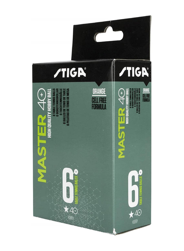 

Stiga Master 40+ Table Tennis Balls, 6 Piece, Orange