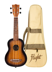 Flight NUS380AMBER Soprano Ukulele, Walnut Fingerboard, Brown