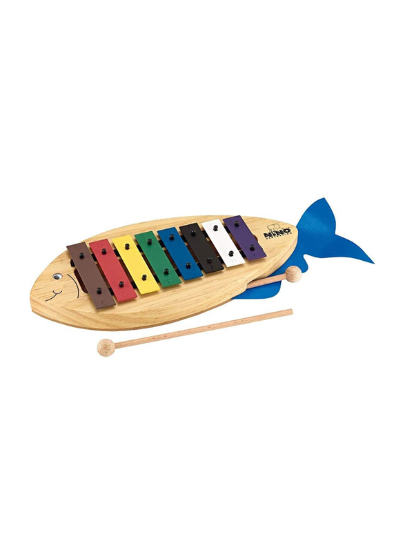 Nino NINO901 Fish-Shaped Design Glockenspiel, Multicolor