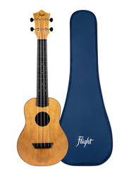 Flight TUC-55 Mango Concert Travel Ukulele, ABS Fingerboard, Brown