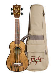 Flight DUS430 Dao Soprano Ukulele with Aquila Super Nylgut Strings, Walnut Fingerboard, Brown
