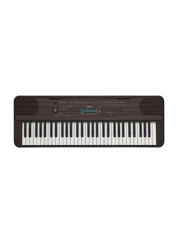 Yamaha PSR-E363 Portable Keyboard Touch-Responsive, 61 Keys, USB to Host, Aux-In Terminal, Dark Walnut
