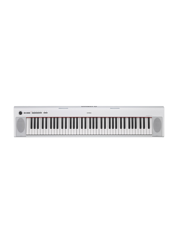 Yamaha NP-32 Portable Keyboard, 18W, Piano Style Keyboard with Graded Soft Touch, 76 Keys, White