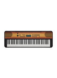 Yamaha PSR-E360MA Portable Keyboard with Touch-Sensitive 61 Keys, AWM Stereo Sampling, Maple Brown
