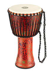 Meinl PADJ1LG African 12" Pharaoh's Script Medium Djembe, Red