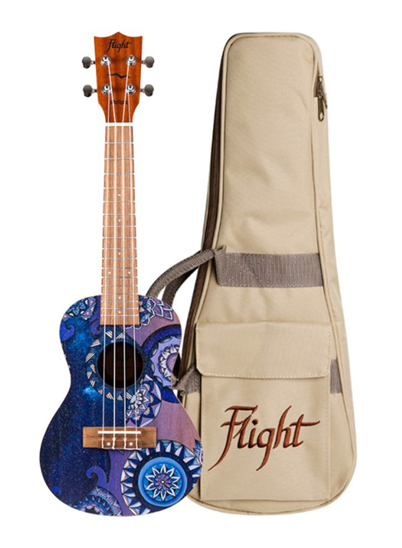 

Flight AUC-33 Stardust Concert Ukulele with Bag, Walnut Fingerboard, Blue