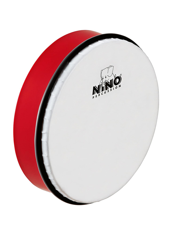 Nino NINO45R 8" Plastic Hand Drum, Synthetic Head, Red