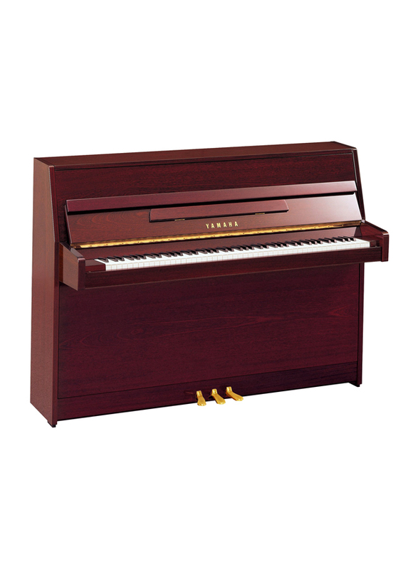 Yamaha JU109 Upright Pianos with Natural Beauty, 88 Keys, Polished Mahogany Red