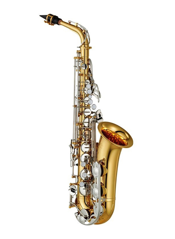 Yamaha YAS-26 Standard Eb Alto Saxophone, Nickel Plated Keys, Gold Lacquer Finish