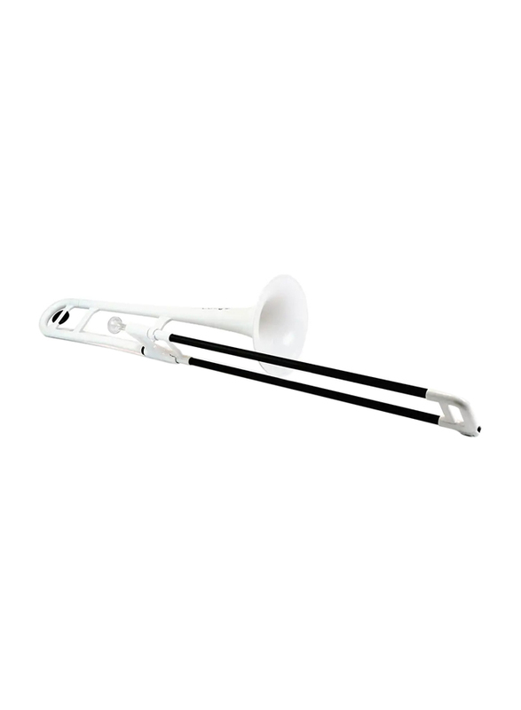 pBone Plastic Trombone, Ergonomic Design, White