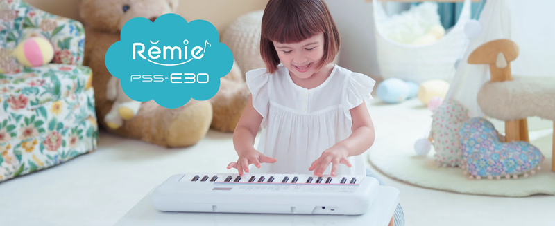 Yamaha PSS-E30 Portable Mini Keyboard with 37 Keys, 47 Voices, White