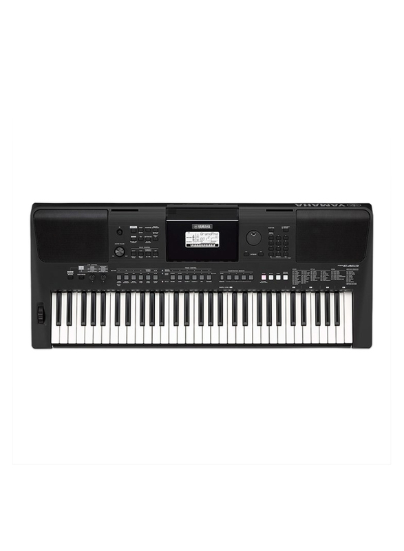 Yamaha PSR-E463 Portable Keyboard, 61 Keys, 758 Voices, Black