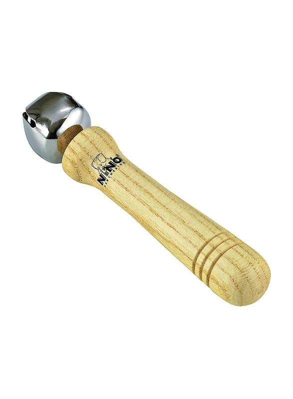 Nino NINI960 Percussion Steel Bell Stick, Ergonomically Shaped, Natural Finish