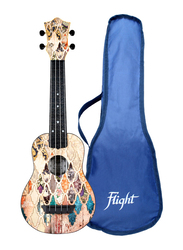 Flight TUS40 Granada Travel Soprano Ukulele Aquila Strings, ABS Fingerboard, Multicolor