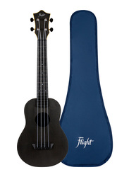 Flight TUC-35 Concert Travel Ukulele, ABS Fingerboard, Black
