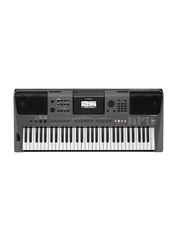 Yamaha PSR-I500 Portable Keyboard with Adaptor and 61 Keys, 801 Voice, 282 Styles, Metallic Dark Grey