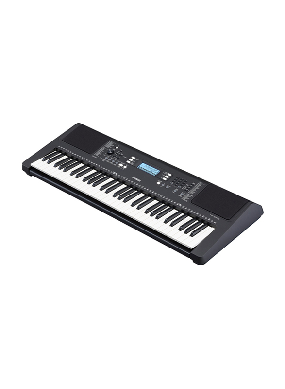 Yamaha PSRE373 Portable Keyboard, 61 Keys, Black