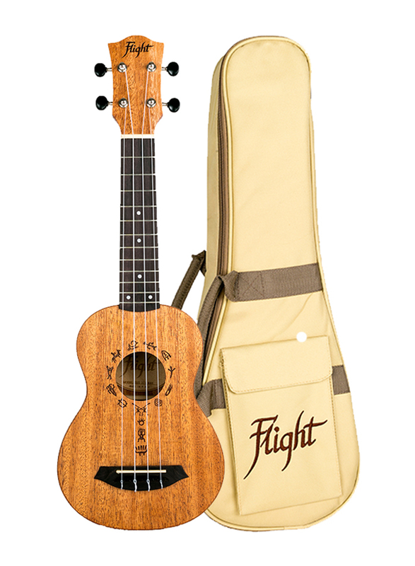 Flight DUS371MAH Soprano Ukulele, Walnut Fingerboard, Brown
