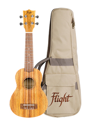 Flight DUS322ZEB Soprano Ukulele, Walnut Fingerboard, Brown