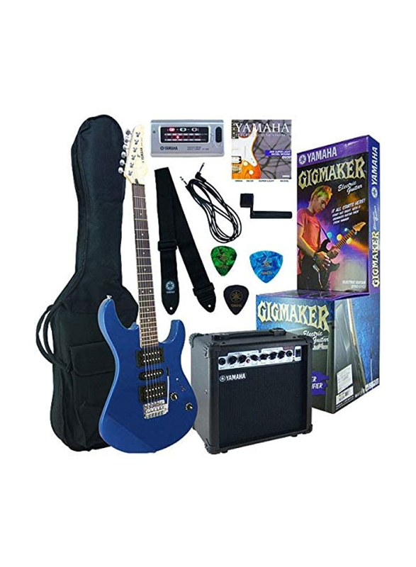 Yamaha ERG121GPII Electric Guitar Kit, Rosewood Fingerboard, Metallic Blue