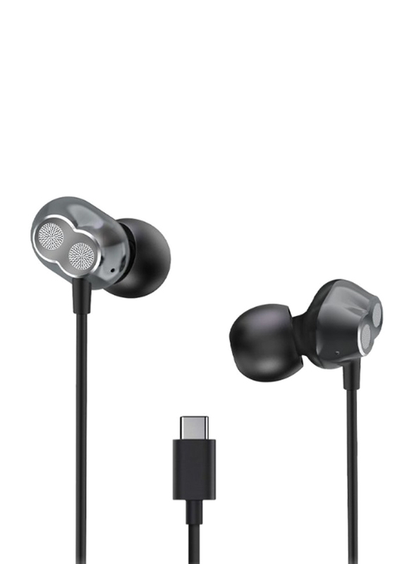 

Lenovo HF160 USB Type-C In-Ear Noise Cancelling Earphones, Black