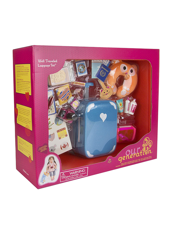 

Our Generation Well Travelled Luggage Set, 34 Pieces, Ages 3+, Multicolour