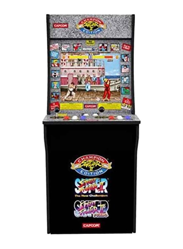 Arcade1Up 3 in 1 Games Street Fighter Arcade Cabinet, Multicolour
