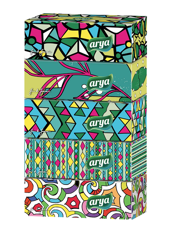 

Arya Facial Tissue, 5 x 150 Sheets