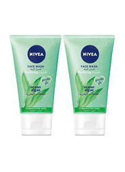 Nivea Purifying Ocean Algae Combination Skin Face Wash, 150ml, 2 Pieces