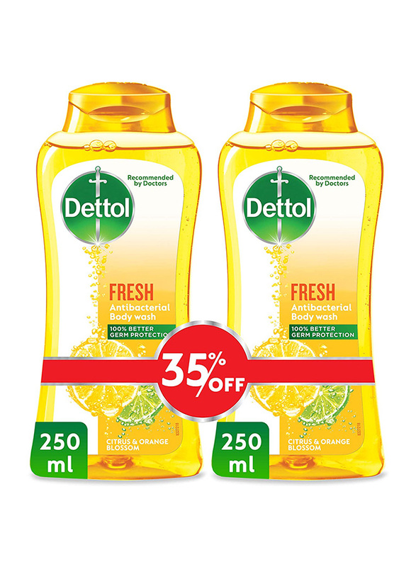 

Dettol Fresh Anti-Bacterial Body Wash, 250ml x 2 Pieces