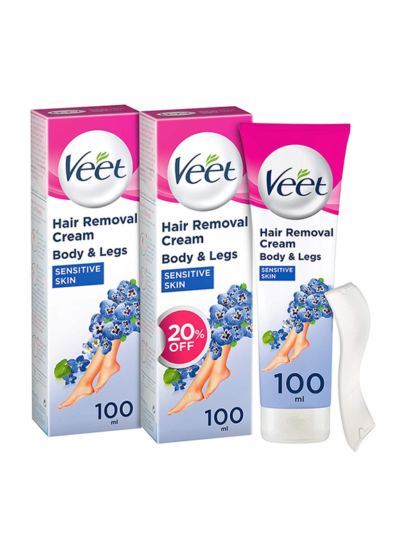 

Veet Hair Removal Cream for Sensitive Skin, 100ml, 2 Pieces