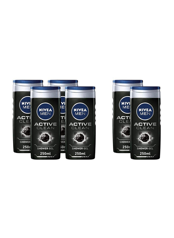 

Nivea Men Active Clean Shower Gel, 250ml, 6 Pieces