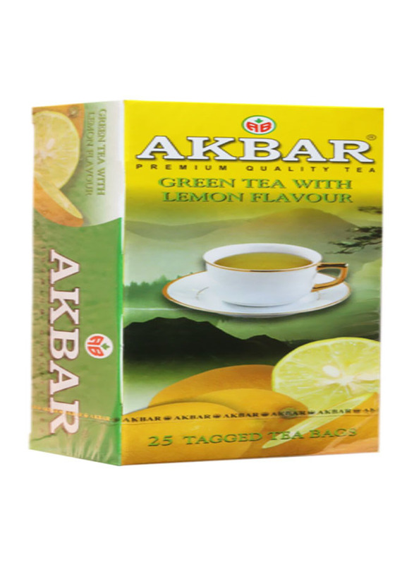 

Akbar Green Tea with Lemon Flavour, 25 Tea Bags