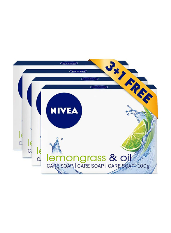 

Nivea Lemongrass & Oil Soap Bar, 100g, 4 Pieces