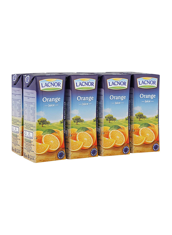 Lacnor Orange Juice, 8 x 180ml