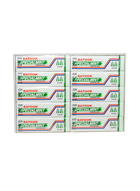 Batook Special Mint Chewing Gum, 5 Sticks, 20 x 12.5g