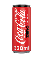 Coca Cola Zero Calories Soft Drink Can, 330ml