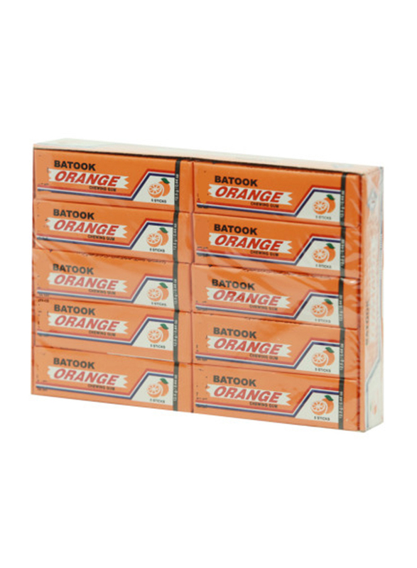 Batook Orange Chewing Gum, 5 Sticks, 20 x 12.5g
